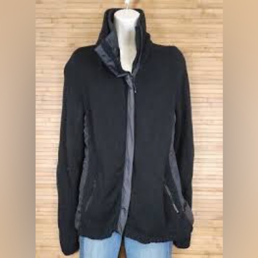 Eileen Fisher Black and Gray Utility JacketA0456